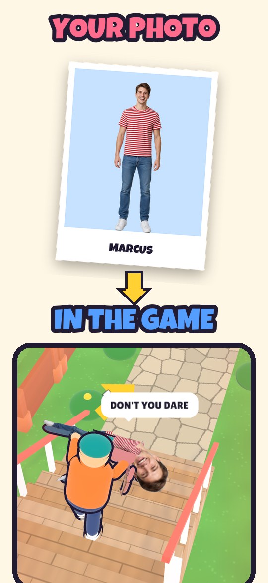 Your photo becomes a character in the game
